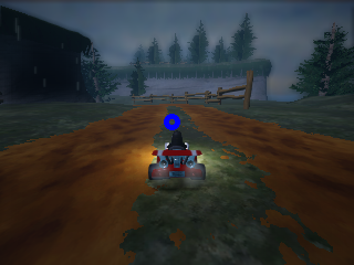 An aim point on a SuperTuxKart image